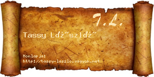 Tassy László névjegykártya