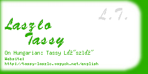 laszlo tassy business card